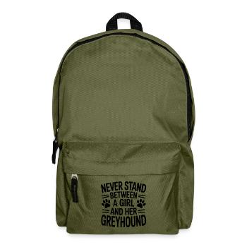 Greyhound Spruch Windhund Witz Greyhound Geschenk - Rucksack - Olivgrün - Vorne
