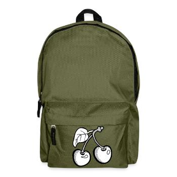 cherries kirschen veggie gemuese fruits16 - Rucksack - Olivgrün - Vorne