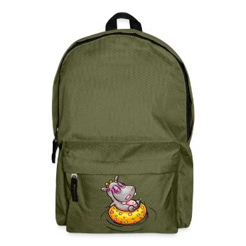 hippo with float - Rucksack - Olivgrün - Vorne