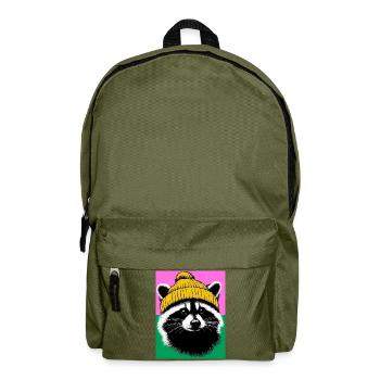 Raccoon - Backpack - olive green - Front