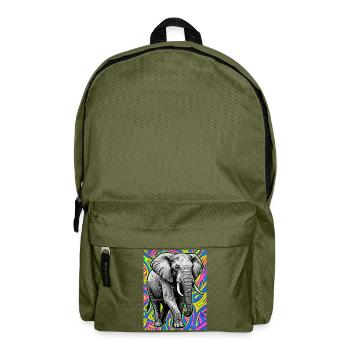 Elefant - Rucksack - Olivgrün - Vorne