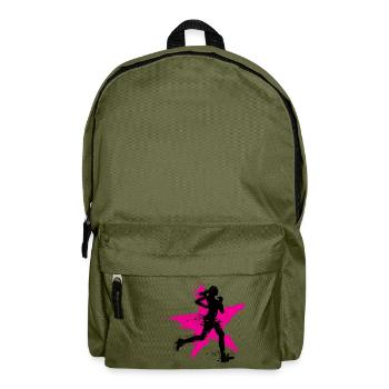 runner female with star - Rucksack - Olivgrün - Vorne