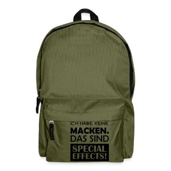 keine_macken_special_effects - Rucksack - Olivgrün - Vorne
