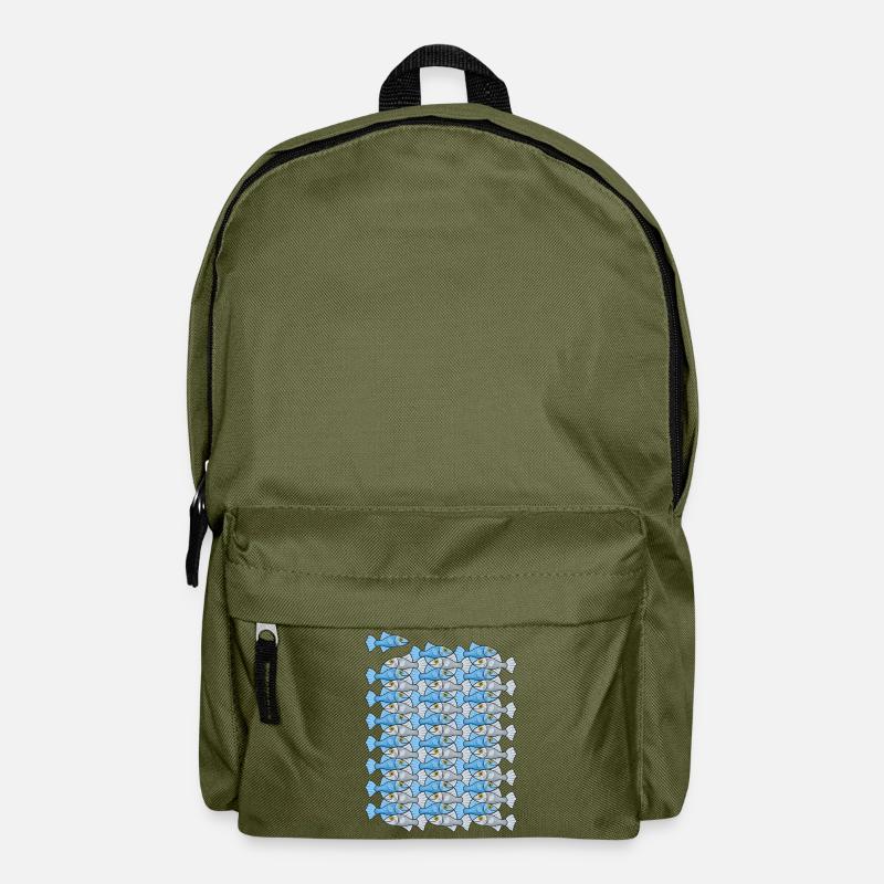 Poisson Escher Style IV - Sac à dos - vert olive