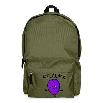 lustige Pflaume - Rucksack - Olivgrün - Vorne