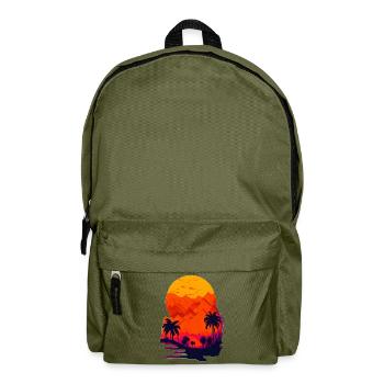 Sunset in the desert - Backpack - olive green - Front