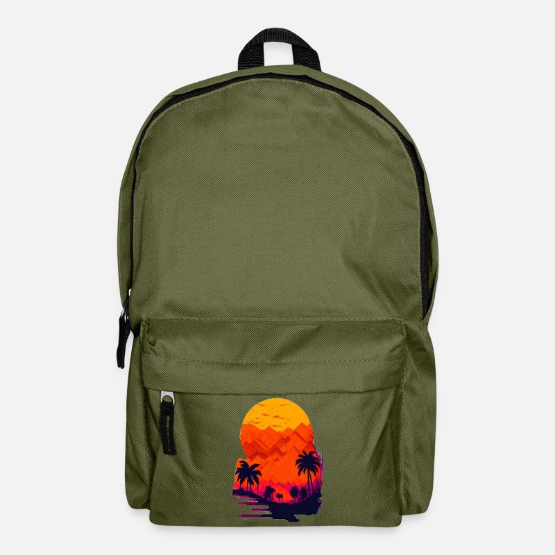 Coucher de soleil dans le désert - Sac à dos - vert olive