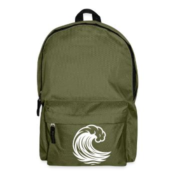Welle Ozean - Rucksack - Olivgrün - Vorne