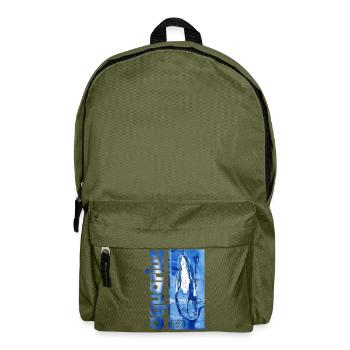 Sternzeichen Wassermann - Rucksack - Olivgrün - Vorne