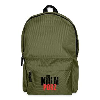 Porz schwarz rot - Rucksack - Olivgrün - Vorne