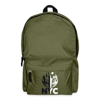 NYC Skyline: The City That Never Sleeps, New York - Backpack - olive green - Front