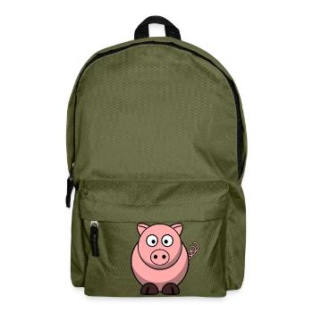 Schweinchen - Rucksack - Olivgrün - Vorne