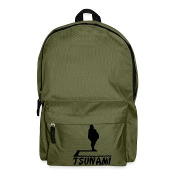 Fettsack Tsunami Silhouette dicker fetter Mann - Rucksack - Olivgrün - Vorne
