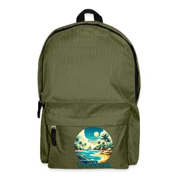 Karibik Urlaub Amerikanischer Strand - Rucksack - Olivgrün - Vorne