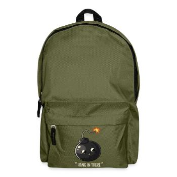 Kawaii Exploding Bomb Comic Design - Backpack - olive green - Front