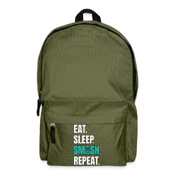 Badminton Manger Dormir Smash Répéter - Sac à dos - vert olive - Devant