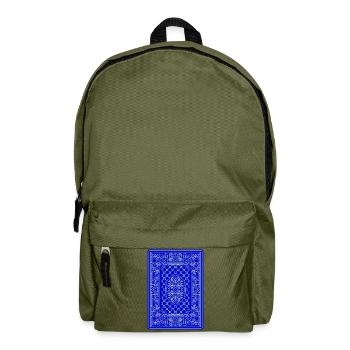 Geometric Playing Card Vector Art Blue - Backpack - olive green - Front