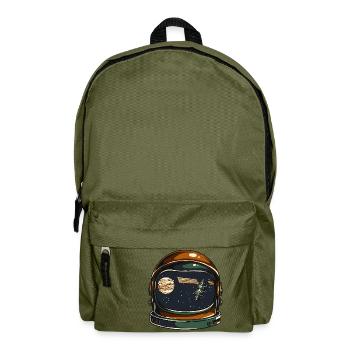 PLANET AUSTRONAUT - Kosmonauten Shirt Present Gift - Rucksack - Olivgrün - Vorne