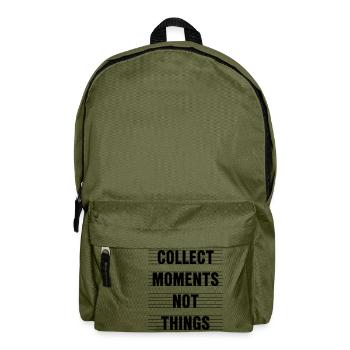 Collect moments not things - Rucksack - Olivgrün - Vorne
