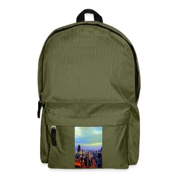 New York City Skyline - Rucksack - Olivgrün - Vorne