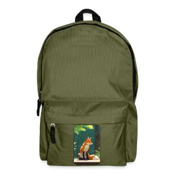 Fuchs im Wald - Rucksack - Olivgrün - Vorne