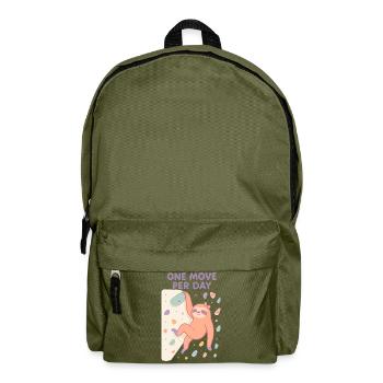 Faultier Bouldern: One Move Per Day Design - Rucksack - Olivgrün - Vorne