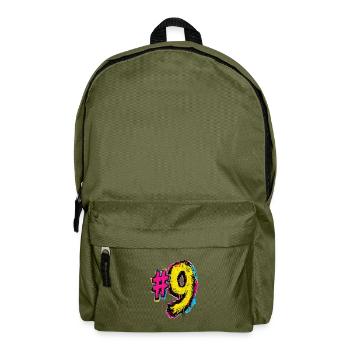 Neon Graffiti Nine - Backpack - olive green - Front