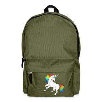 Einhorn - Rucksack - Olivgrün - Vorne