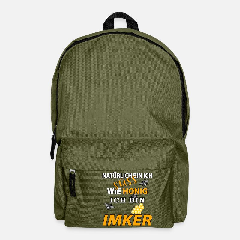 Natürlich bin ich süss wie Honig ich bin Imker - Rucksack - Olivgrün