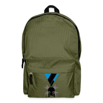 Totenkopf Schädel und Knochen Orden - Rucksack - Olivgrün - Vorne