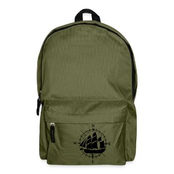 Segelschiff - Rucksack - Olivgrün - Vorne