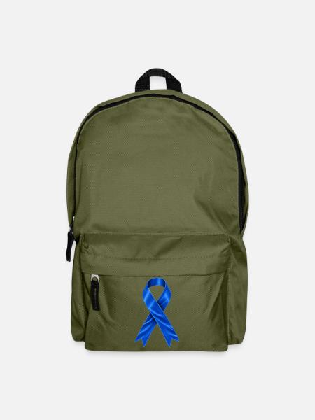 Autismus Awareness – Blaue Schleife - Rucksack - Olivgrün