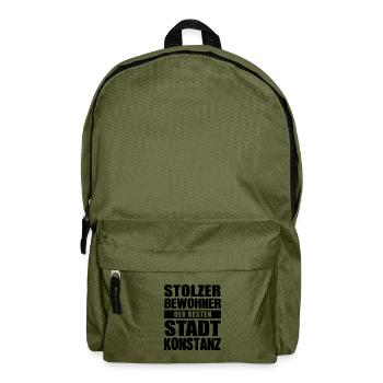 Stolzer Bewohner der besten Stadt Konstanz - Rucksack - Olivgrün - Vorne