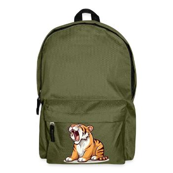 Müder Tiger - Rucksack - Olivgrün - Vorne