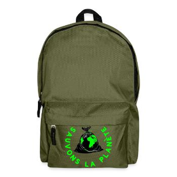 Save the planet - Backpack - olive green - Front