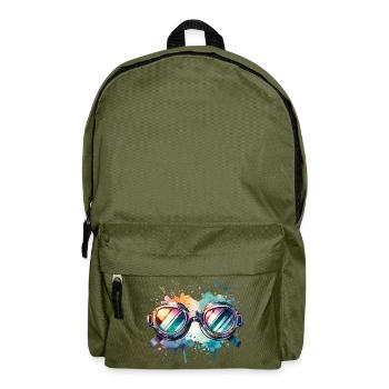 Colorful round swimming goggles Splash Design - Rucksack - Olivgrün - Vorne