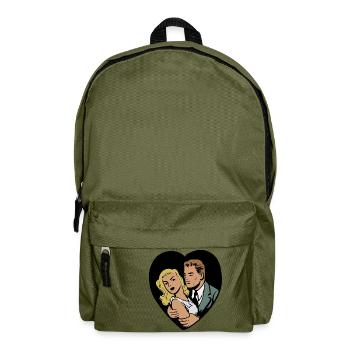 Paar Pop Art - Rucksack - Olivgrün - Vorne