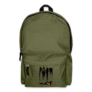 Fuchs im Wald bei Nacht - Rucksack - Olivgrün - Vorne