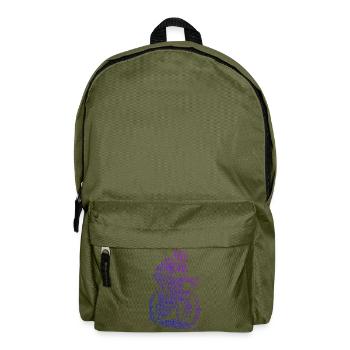 Funny road bike motif - Backpack - olive green - Front