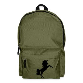 Wildes Einhorn - Rucksack - Olivgrün - Vorne