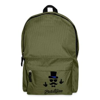 Groom Bräutigam bachelor Hochzeit stag polterabend - Rucksack - Olivgrün - Vorne