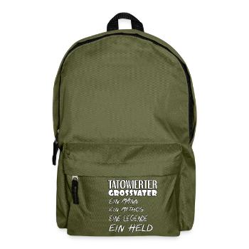 Tätowierter Opa - ein Mann, ein Mythos... - Rucksack - Olivgrün - Vorne