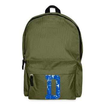 Lettre d sport rétro  - Sac à dos - vert olive - Devant