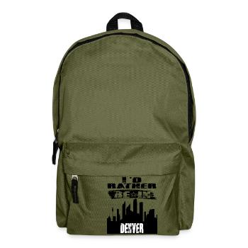 Geschenk Id rather be in Denver - Rucksack - Olivgrün - Vorne
