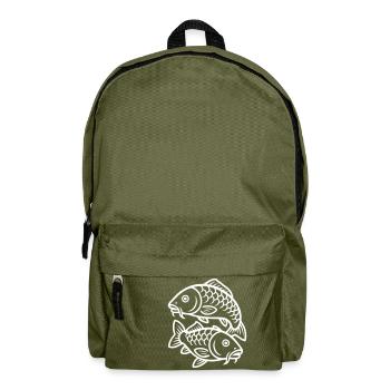 Fische Karpfen - Rucksack - Olivgrün - Vorne
