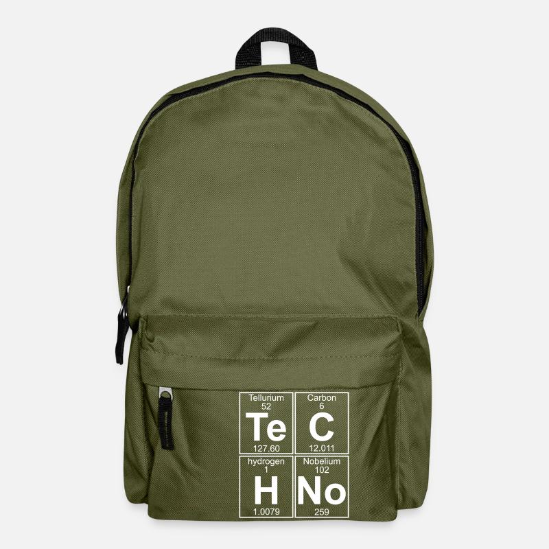 Te-C-H-No (techno) - Rucksack - Olivgrün