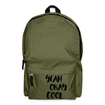 yeah okay cool - Rucksack - Olivgrün - Vorne