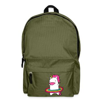 Hula Hop Einhorn - Rucksack - Olivgrün - Vorne