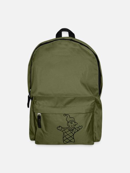 kasperle - Kasperletheater - line - Rucksack - Olivgrün