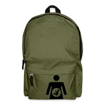 Schwanger - Geschenkidee für werdende Mütter - Rucksack - Olivgrün - Vorne